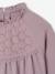 Top with Detail in Broderie Anglaise, for Girls ecru+GREEN DARK SOLID+mauve+navy blue+pale blue - vertbaudet enfant 
