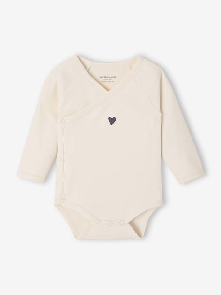 Lot de 5 bodies Basics ouverture naissance jaune pâle - vertbaudet enfant 