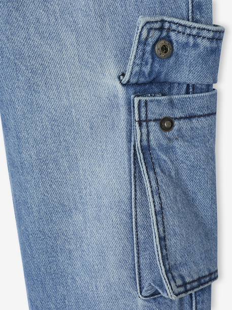 Loose Fit Denim Cargo Trousers for Boys double stone - vertbaudet enfant 