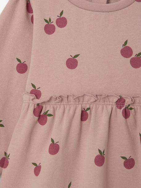 Robe bébé en molleton bleu nuit+rose poudré - vertbaudet enfant 