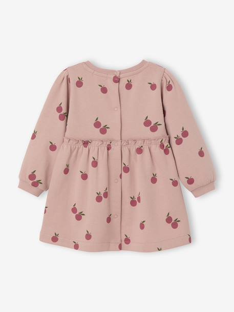 Robe bébé en molleton bleu nuit+rose poudré - vertbaudet enfant 