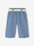Wide Leg Jeans with Tie Belt, for Babies brut denim+stone - vertbaudet enfant 