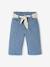 Wide Leg Jeans with Tie Belt, for Babies brut denim+stone - vertbaudet enfant 