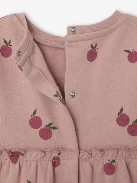 Robe bébé en molleton bleu nuit+rose poudré - vertbaudet enfant 
