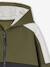 Sports Jacket with Zip & Hood, Colourblock Effect, for Boys bordeaux red+fir green+khaki+marl grey - vertbaudet enfant 