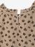 Robe bébé à volants en gaze de coton rose+taupe+vieux rose - vertbaudet enfant 