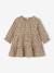 Robe bébé à volants en gaze de coton rose+taupe+vieux rose - vertbaudet enfant 