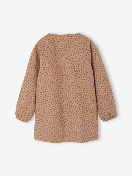 Girl's leopard print smock beige - vertbaudet enfant 