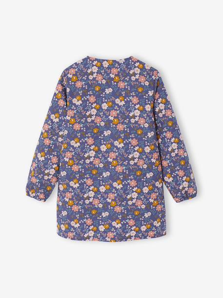 Customisable Flowers girl's smock navy blue - vertbaudet enfant 