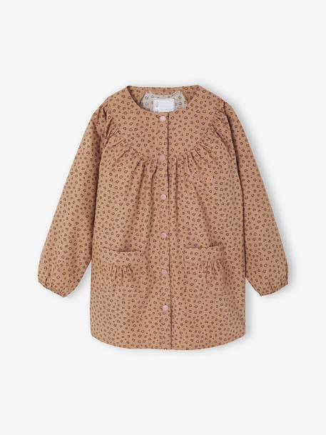 Girl's leopard print smock beige - vertbaudet enfant 