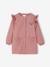 MARGOT plain girl's smock blush+emerald green - vertbaudet enfant 