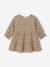 Robe bébé à volants en gaze de coton rose+taupe+vieux rose - vertbaudet enfant 