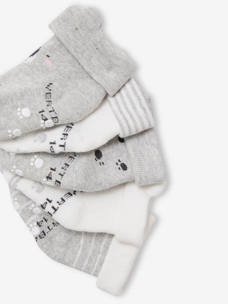 Pack of 5 Pairs of 'Koala' Socks for Babies marl grey - vertbaudet enfant 