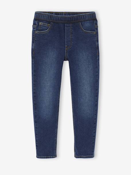 Pack of 2 Slim Leg Jeans with Elasticated, Adjustable Waist denim grey+double stone+stone - vertbaudet enfant 
