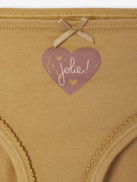 Pack of 7 Hearts Briefs for Girls rose - vertbaudet enfant 