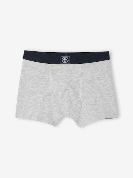Pack of 5 Plain Boxers for Boys blue - vertbaudet enfant 