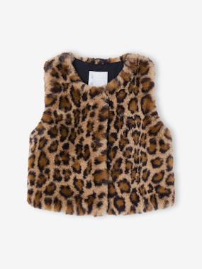 -Gilet sans manches fille fausse fourrure 
