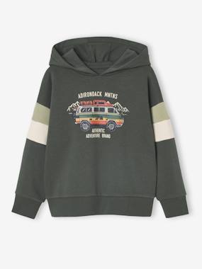 Boys-Hooded Sweatshirt with Print