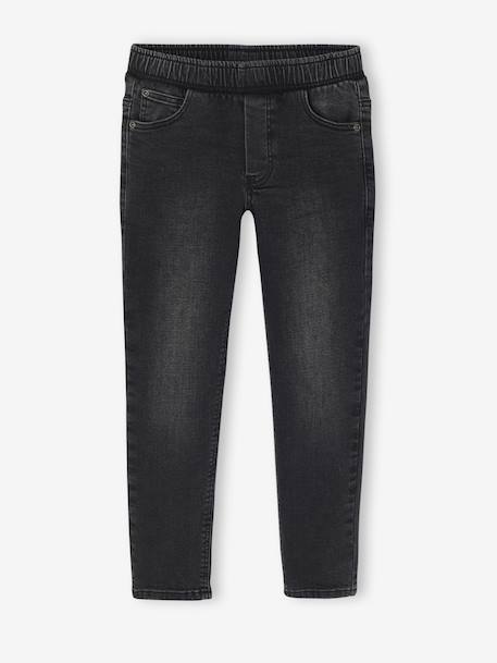 Pack of 2 Slim Leg Jeans with Elasticated, Adjustable Waist denim grey+double stone+stone - vertbaudet enfant 