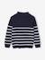 Striped Long-Sleeved Trucker Jumper for Boys navy blue - vertbaudet enfant 
