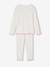 'Best Sister' Pyjamas in Ribbed Jersey Knit, for Girls ecru - vertbaudet enfant 