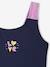 Swimsuit Set Comprising One-Piece Swimsuit + Beanie for Girls indigo - vertbaudet enfant 