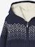 Hooded Sherpa-Lined Cardigan for Boys navy blue - vertbaudet enfant 
