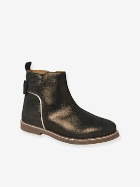 -Boots enfant fille cuir zippées