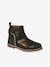 Leather Boots for Girls camel+Dark Blue+printed black - vertbaudet enfant 