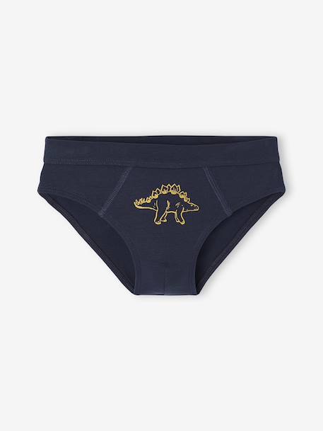 Pack of 7 Dino Briefs for Boys navy blue - vertbaudet enfant 