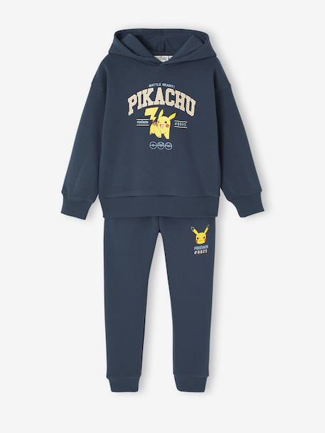 Boys' Pokemon® sweatshirt + fleece trouser sportswear set night blue - vertbaudet enfant 