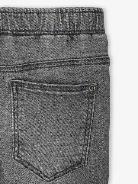 Pack of 2 Slim Leg Jeans with Elasticated, Adjustable Waist denim grey+double stone+stone - vertbaudet enfant 