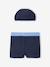 Boxers + beanie swimsuit set for boys ink blue - vertbaudet enfant 