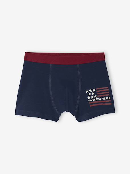 Pack of 5 Flag Boxer Shorts for Boys navy blue - vertbaudet enfant 