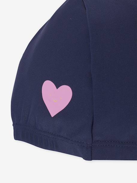 Swimsuit Set Comprising One-Piece Swimsuit + Beanie for Girls indigo - vertbaudet enfant 
