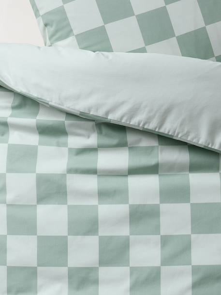 Duvet Cover Set + Pillowcase for Children, ROCK MUSIC sage green - vertbaudet enfant 