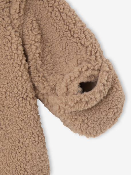 Pramsuit in Faux Fur with Ears beige - vertbaudet enfant 