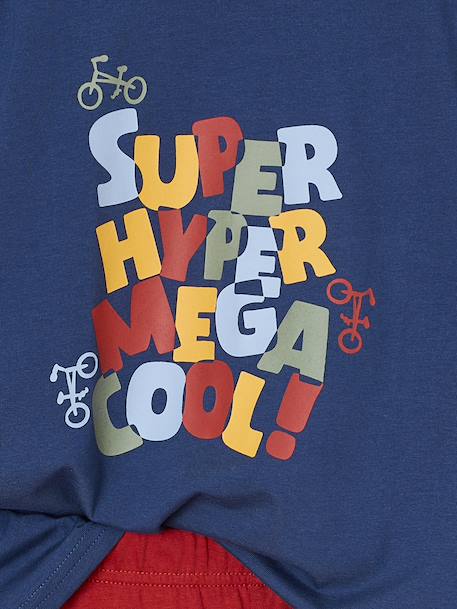 Pack of 3 Bike Pyjamas for Boys ocean blue - vertbaudet enfant 