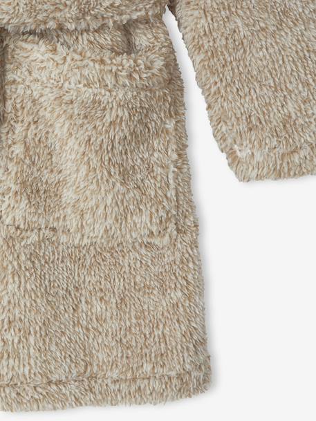 Hooded Bear Bathrobe for Boys ecru - vertbaudet enfant 