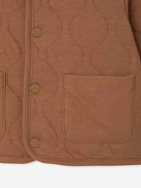 Quilted cardigan for babies with press studs caramel - vertbaudet enfant 