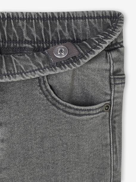 Pack of 2 Slim Leg Jeans with Elasticated, Adjustable Waist denim grey+double stone+stone - vertbaudet enfant 