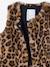 Gilet sans manches fille fausse fourrure BLANC CLAIR UNI+marron imprimé - vertbaudet enfant 