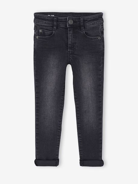 Jean garçon slim morphologique FIN denim black+DENIM BRUT+denim gris+DENIM GRIS FONCE+double stone+STONE - vertbaudet enfant 