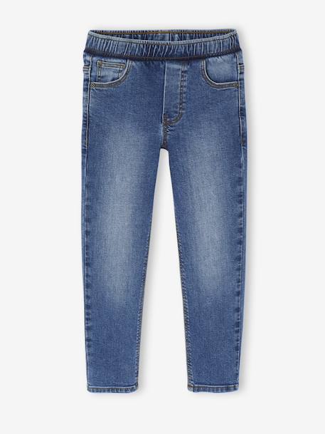 Pack of 2 Slim Leg Jeans with Elasticated, Adjustable Waist denim grey+double stone+stone - vertbaudet enfant 