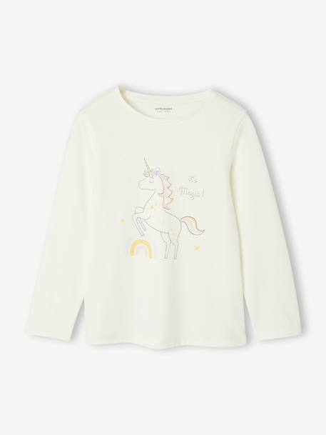 Pack of 3 Unicorn Pyjamas for Girls ecru - vertbaudet enfant 