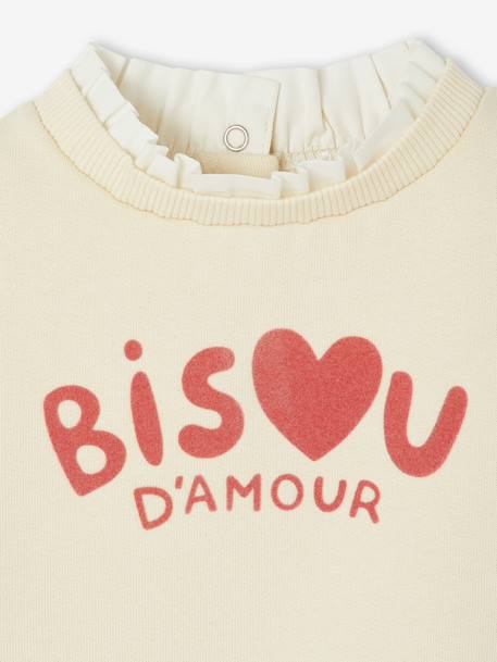 Ensemble sweat-shirt et jean large bébé vanille - vertbaudet enfant 