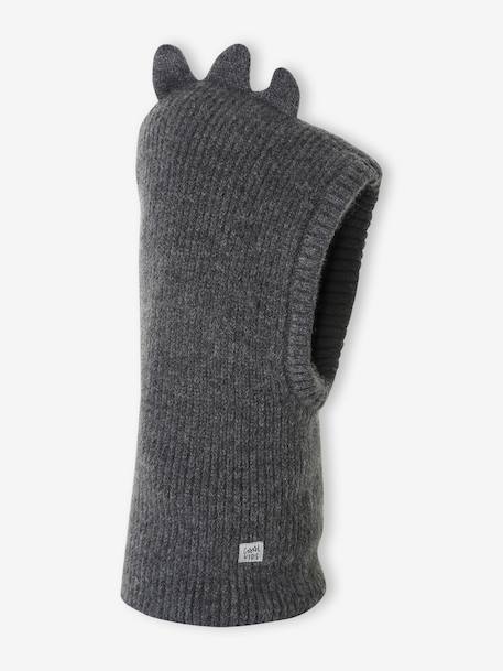 Cagoule dino garçon gris chiné+kaki+marine - vertbaudet enfant 