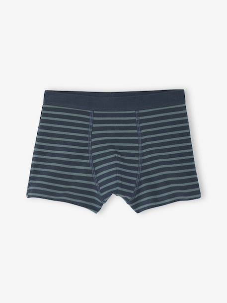Pack of 7 Striped & Bear Print Boxers for Boys green - vertbaudet enfant 