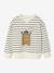 Printed Dog Sweatshirt for Boys striped white+tomato red - vertbaudet enfant 