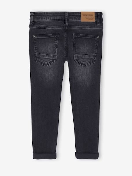 MEDIUM Hip, MorphologiK Slim Leg Waterless Jeans, for Boys black denim+Dark Blue+Dark Grey+Denim Blue+denim grey+double stone - vertbaudet enfant 